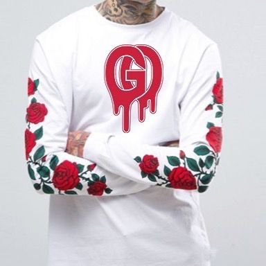 Gas Only Inc Rose Long Sleeve Tee